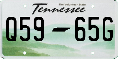 TN license plate Q5965G