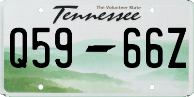 TN license plate Q5966Z