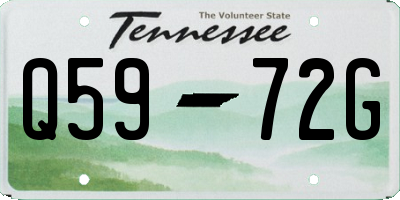 TN license plate Q5972G