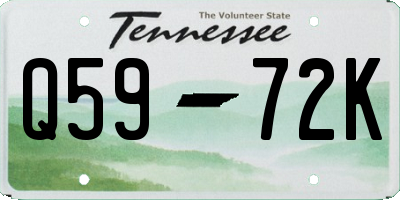 TN license plate Q5972K
