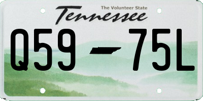 TN license plate Q5975L