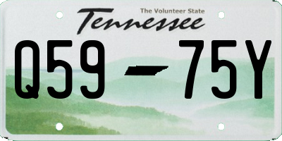 TN license plate Q5975Y