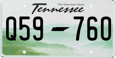TN license plate Q5976O