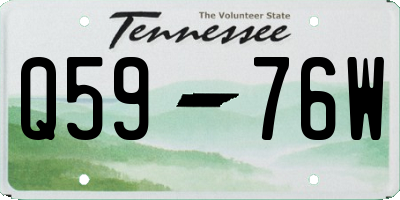 TN license plate Q5976W