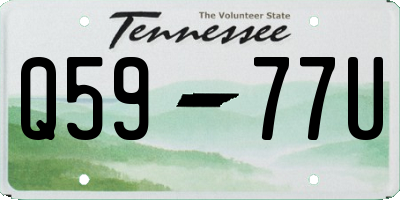 TN license plate Q5977U