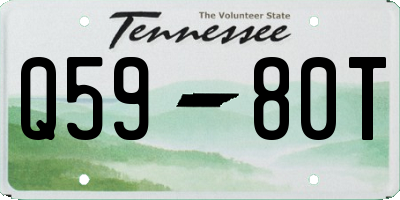 TN license plate Q5980T
