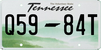 TN license plate Q5984T