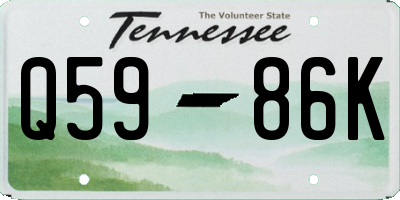 TN license plate Q5986K