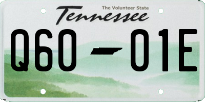 TN license plate Q6001E