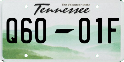TN license plate Q6001F