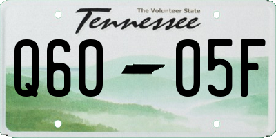 TN license plate Q6005F