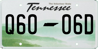 TN license plate Q6006D
