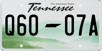 TN license plate Q6007A