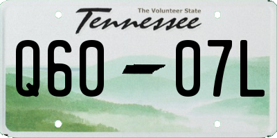 TN license plate Q6007L