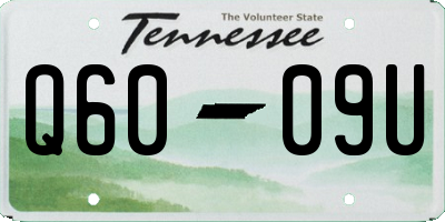TN license plate Q6009U