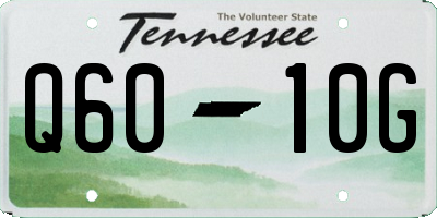 TN license plate Q6010G