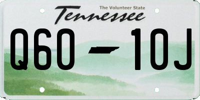 TN license plate Q6010J