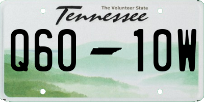 TN license plate Q6010W