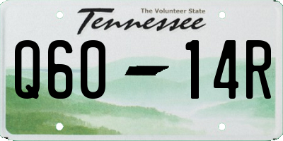 TN license plate Q6014R
