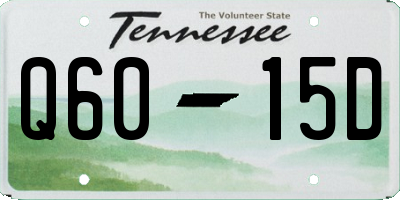 TN license plate Q6015D