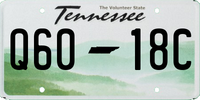 TN license plate Q6018C