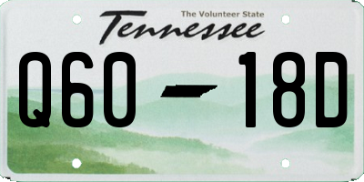 TN license plate Q6018D