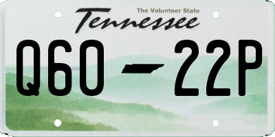 TN license plate Q6022P