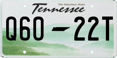 TN license plate Q6022T