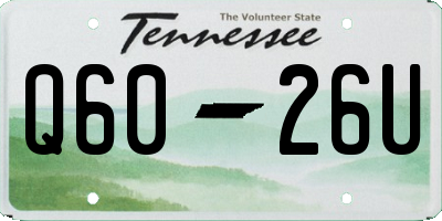 TN license plate Q6026U