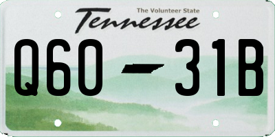 TN license plate Q6031B