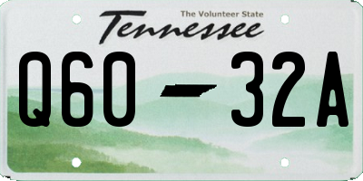 TN license plate Q6032A