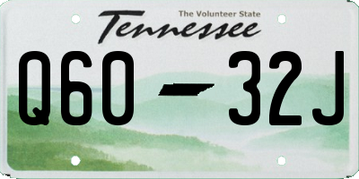 TN license plate Q6032J