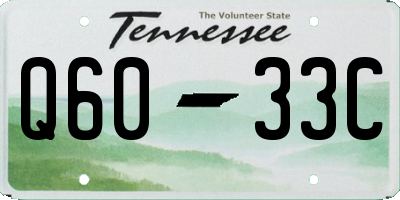 TN license plate Q6033C