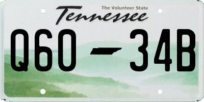 TN license plate Q6034B