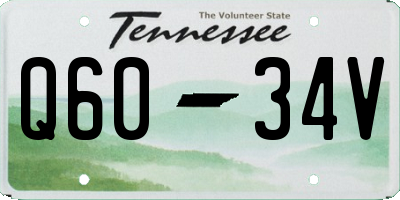 TN license plate Q6034V