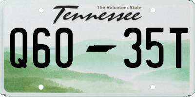 TN license plate Q6035T