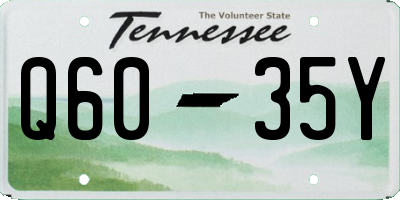 TN license plate Q6035Y