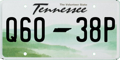 TN license plate Q6038P