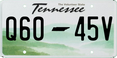 TN license plate Q6045V