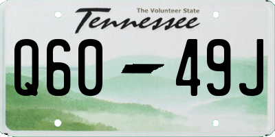 TN license plate Q6049J