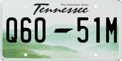 TN license plate Q6051M