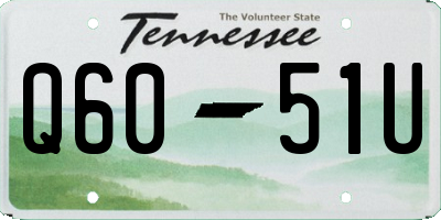TN license plate Q6051U