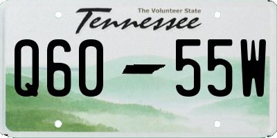 TN license plate Q6055W