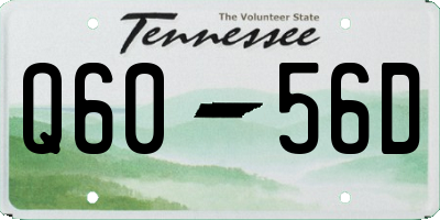 TN license plate Q6056D