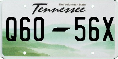 TN license plate Q6056X