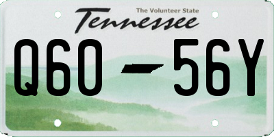 TN license plate Q6056Y