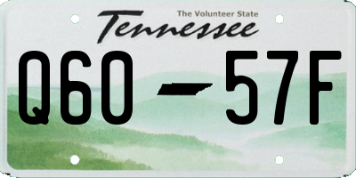 TN license plate Q6057F