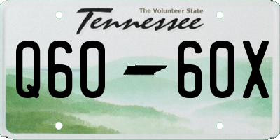 TN license plate Q6060X