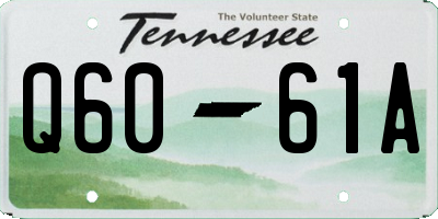 TN license plate Q6061A