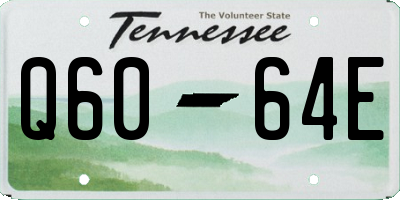 TN license plate Q6064E